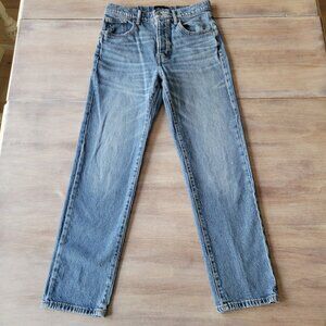 Lucky Brand Jeans Women 2/26 Blue Denim 90s Loose High Rise Straight Button Fly